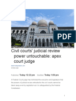 Civil courts' judicial review power untouchable