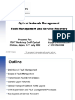 Optical Network Management Fault Management and Service Recovery