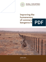 Improving Humaneness of commercial kangaroo harvesting