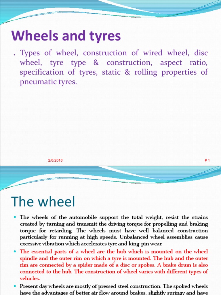 Wheels and Tyres PDF Tire Wheel