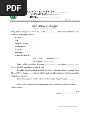 Domisili Pribadi Kosong