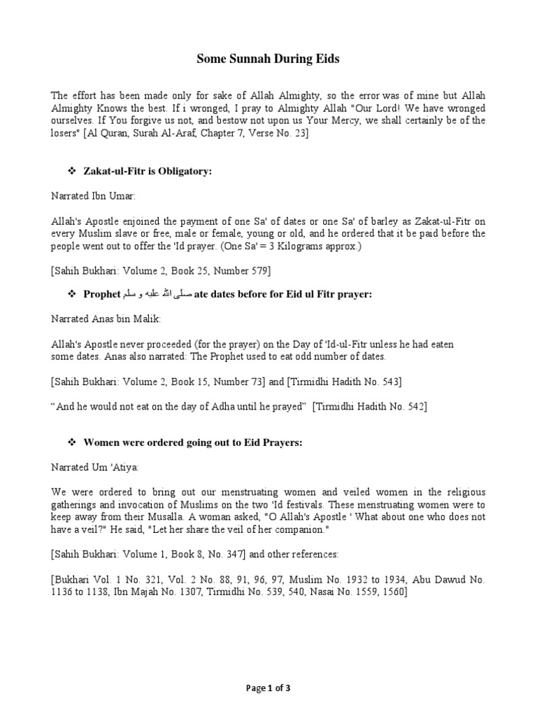 Eid ul fitr khutbah in arabic and english pdf