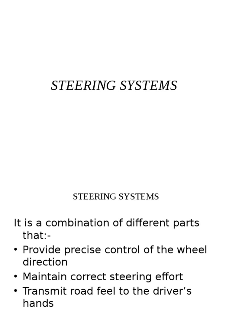 Steering System PDF PDF Steering Gear