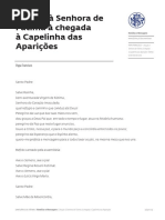 2_Oracao a Senhora de Fatima a Chegada a Capelinha Das Aparicoes