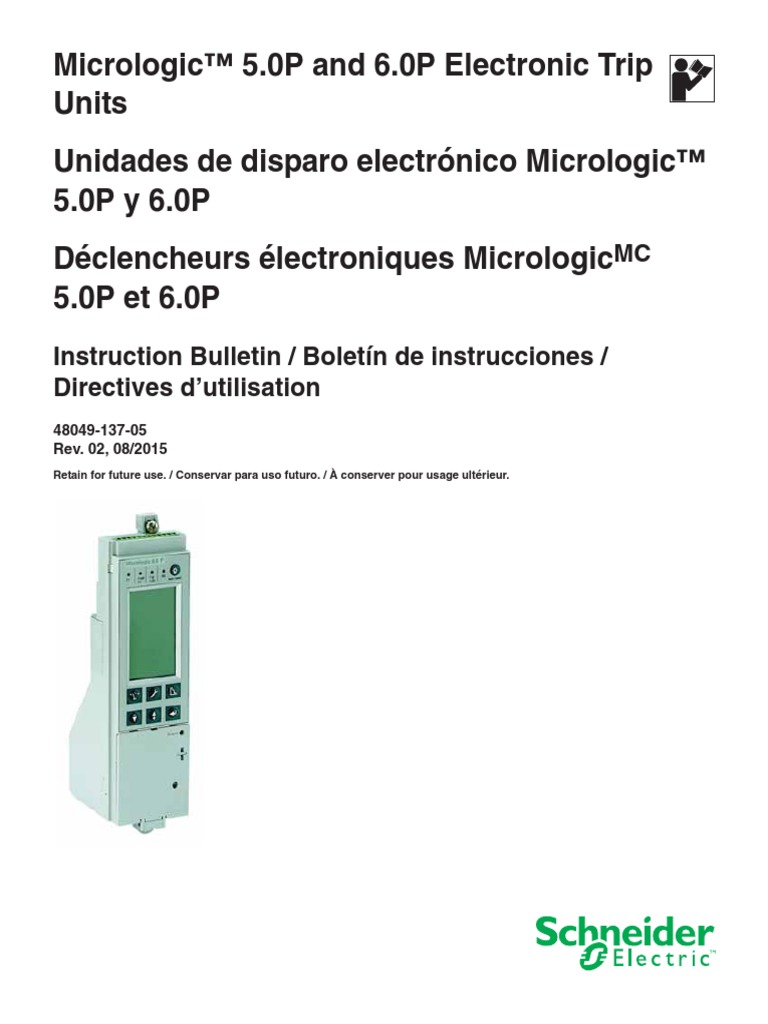 Micrologic 6.0P User Manual.pdf | Electromagnetic Interference | Amplifier