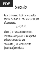 Seasonality: T T T T