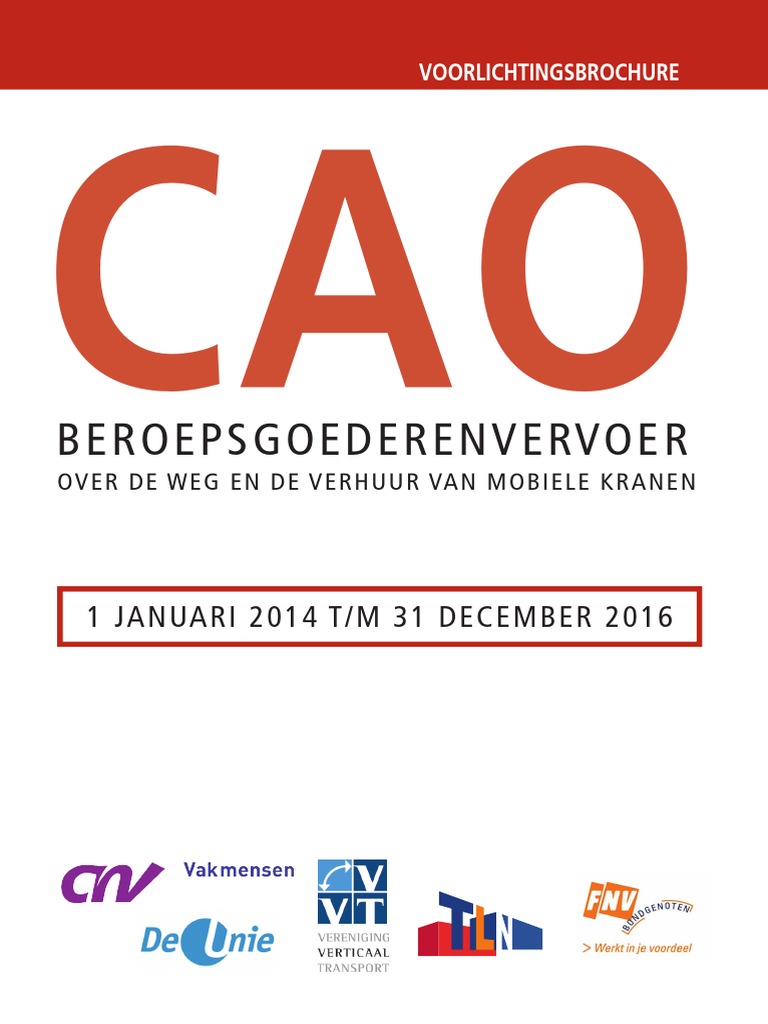 Beroepsgoederenvervoer Cao 01012014tm31122016