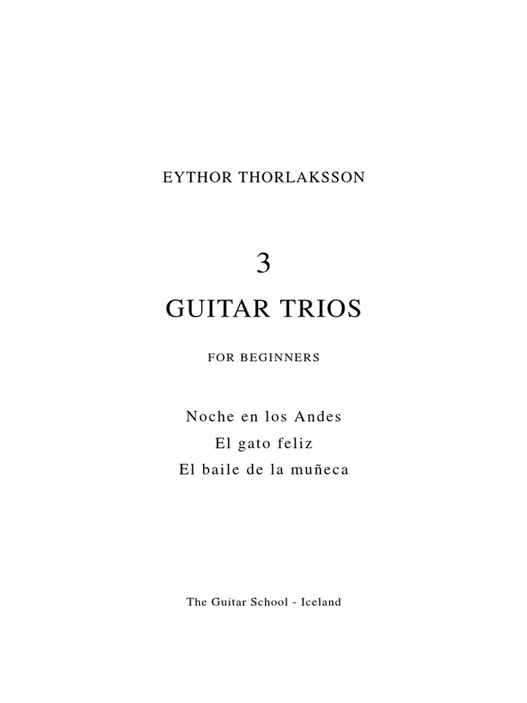 Eythor Thorlaksson 3 Trios PDF PDF Guitarras Guitarra clásica