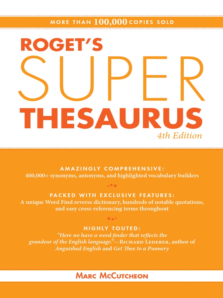 Rogets Super Thesaurus 4th Editionpdf Adverb