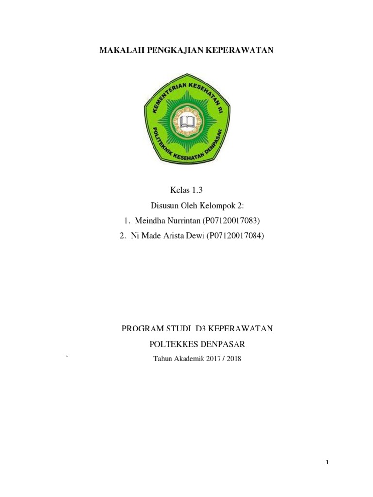 MAKALAH PENGKAJIAN KEPERAWATAN