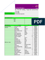 Purple and Green Flower Household Budget1