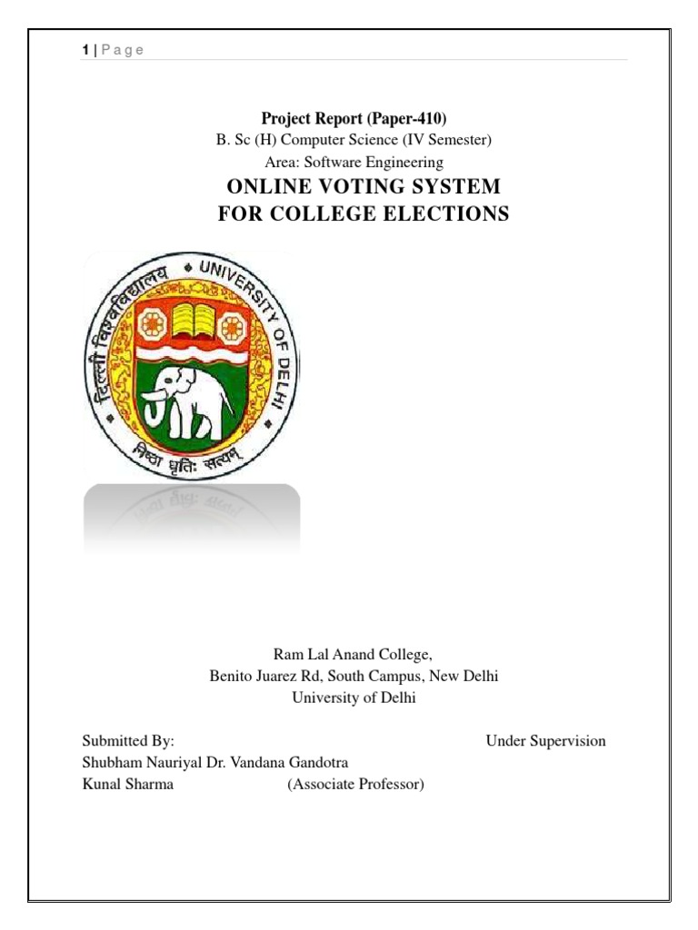 Online Voting System for College Elections | PDF | Software Development ...