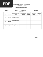 7212, Karpagam Institute of Technology Coimbatore - 641 105 Department of Management Studies Absentees Statement