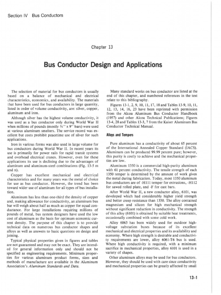 Bus Conductor Design and Applications | PDF | Electrical Resistivity ...