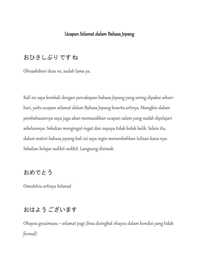 Ucapan Selamat Menikah Bahasa Jepang Ucapanku