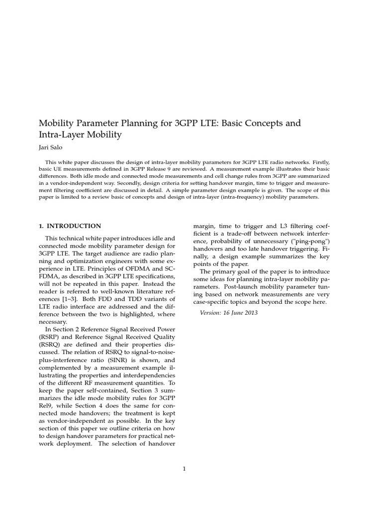 Lte Mobility PDF | PDF