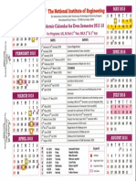 Academic Calendar For Even Sem 2017 18 PDF