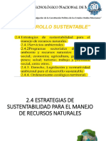 2.4 Estrategias de Sustentabilidad Para El Manejo de Recursos Naturales