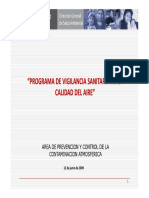 "Programa de Vigilancia Sanitaria de La "Programa de Vigilancia Sanitaria de La Calidad Del Aire" Calidad Del Aire"