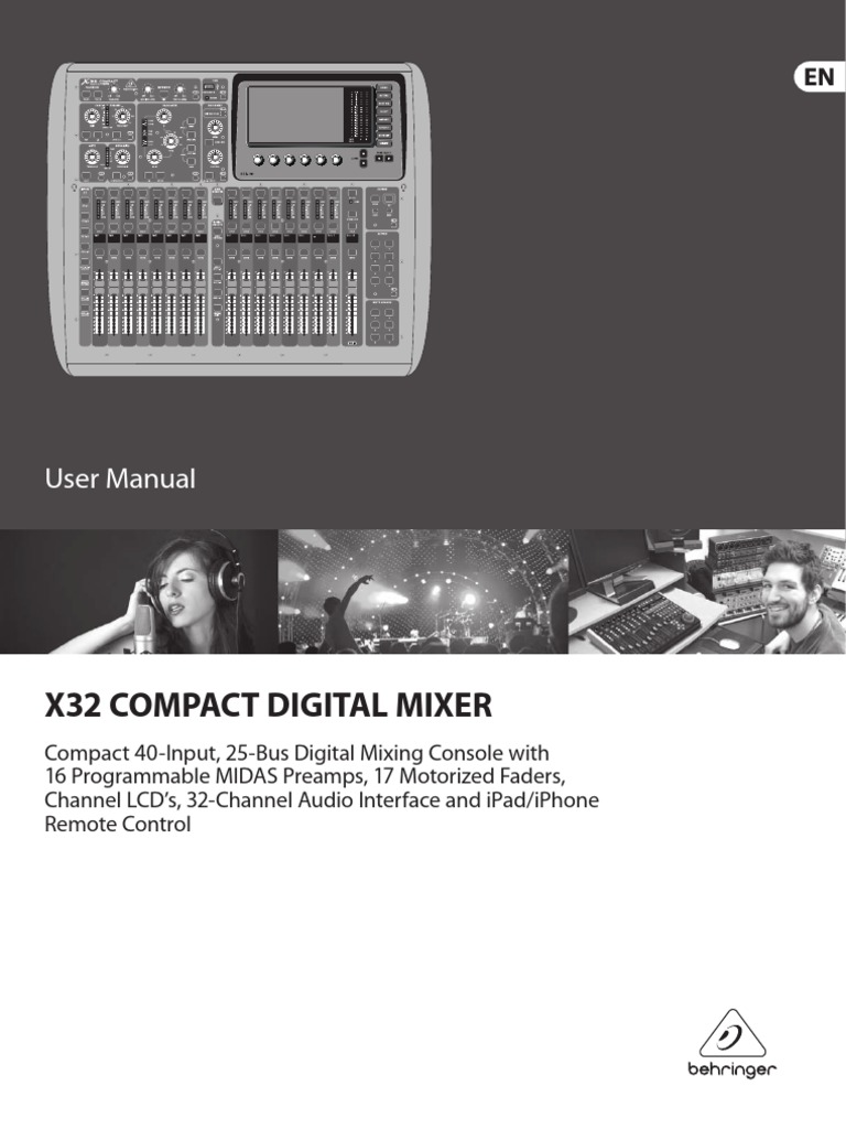 Behringer X32 Compact Manual PDF Audio Engineering Electrical