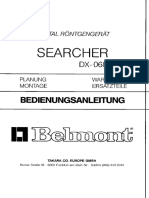 Belmont Searcher DX-068 Dental X-Ray - User Manual