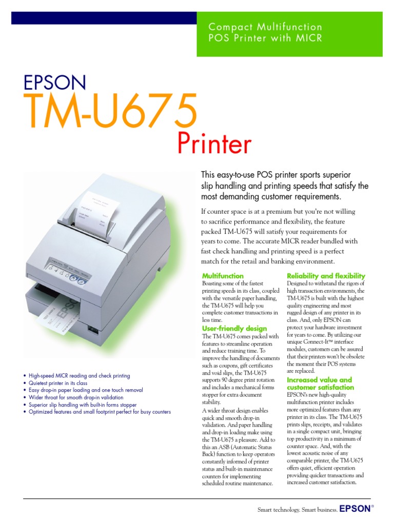 TM-U675 Series.pdf | Printer (Computing) | Electronic Engineering. Epson  Stylus Nx510 Manual ...