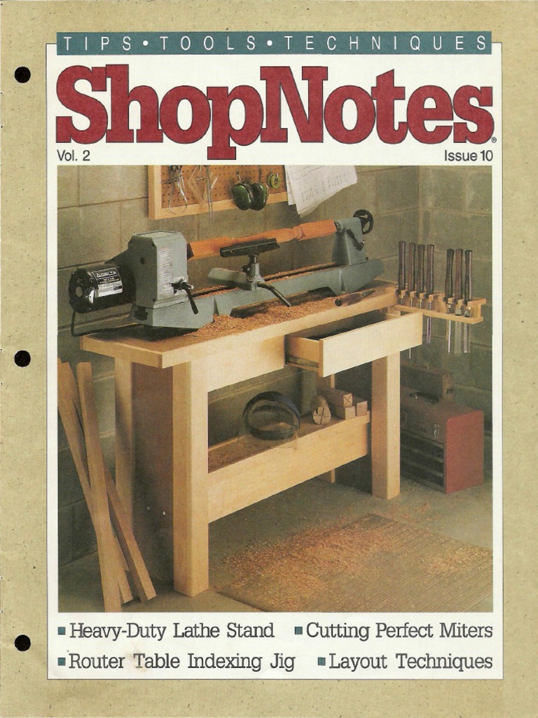 SHOPNOTES #10 Heavy Duty Lathe Stand PDF | PDF