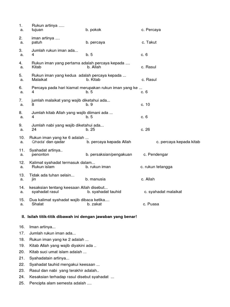 Latihan Soal Kelas 1 Sd Mi 6 Pdf