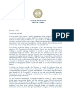 University of Notre Dame Letter