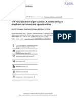 Cacciopo & Petty, 2018. the Neuroscience of Persuasion a Review With an Emphasis on Issues and Opportunities