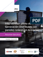 La Generación Distribuida Con Paneles Solares en AQP