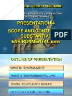 Presentation 4 Scope and Content of Substantive Environmental Law