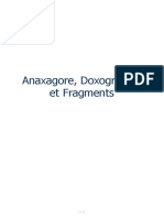 Anaxagore, Doxographie Et Fragments