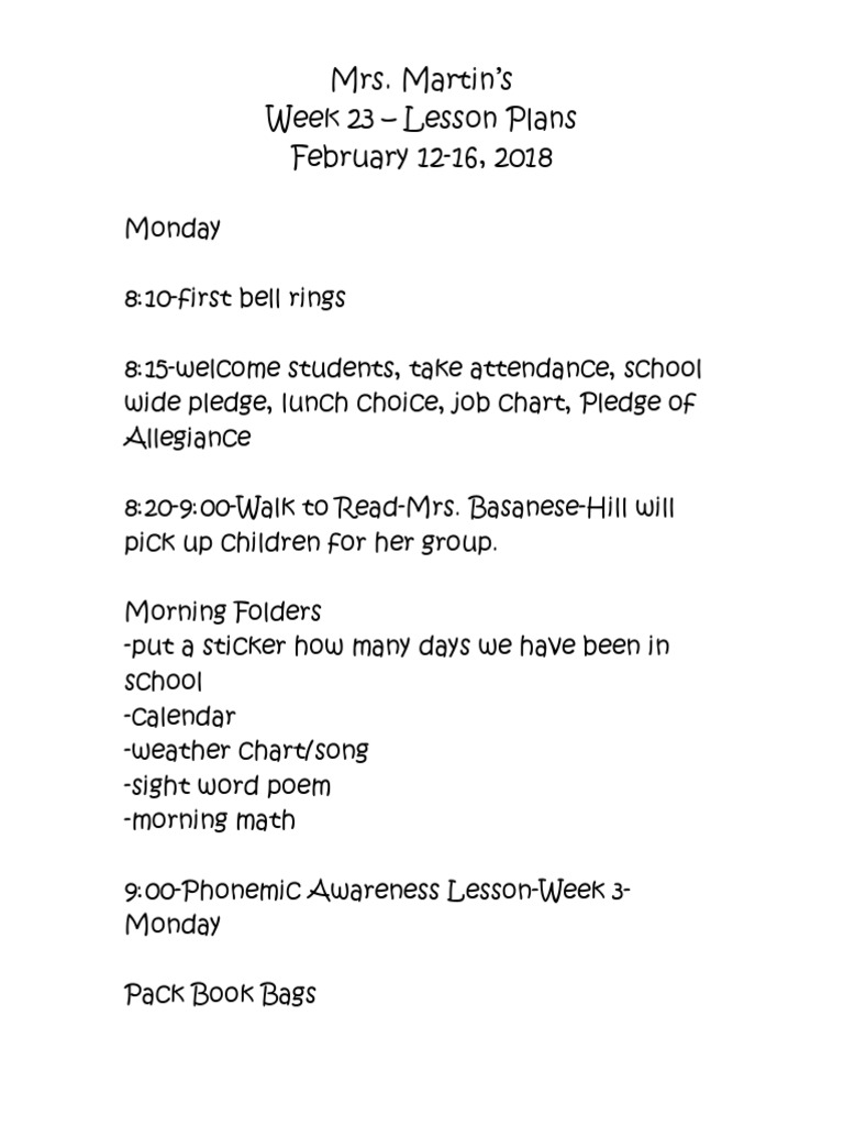 Lesson Plans-Week 23-2017-2018 | PDF | Phonics | Linguistics