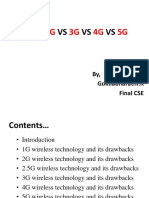 1G to 5G: A Comparison of Mobile Network Generations