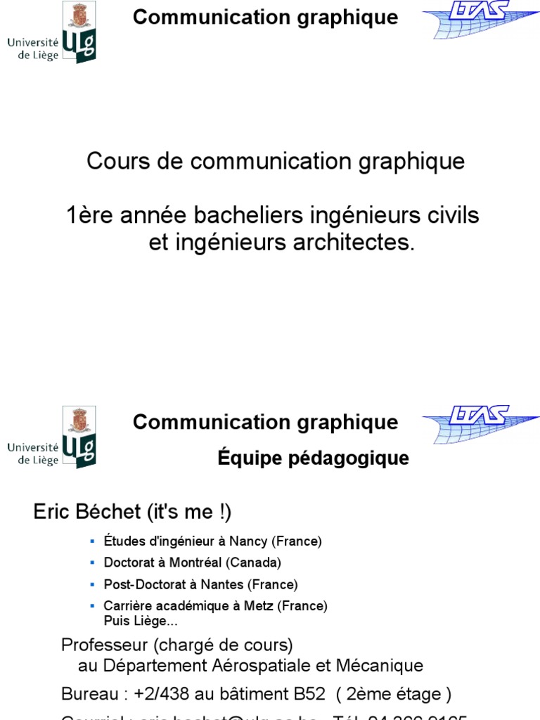 Cours de Communication Graphique ULG | PDF | Dessin technique | Image ...