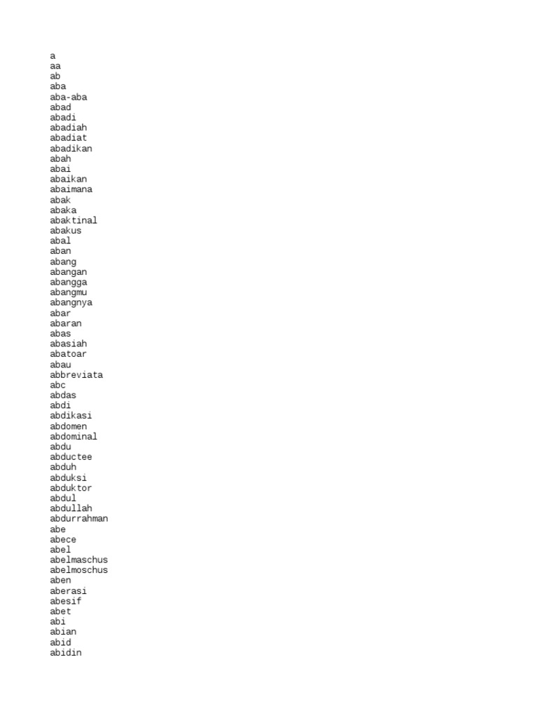 Word List