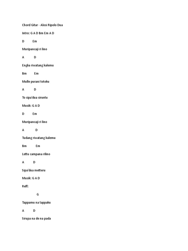 Lagu Alosi Ripolo Dua Belajar