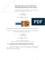 Demostración de La Ecuación de La Aceleración Relativista para Th. Relatividad Especial