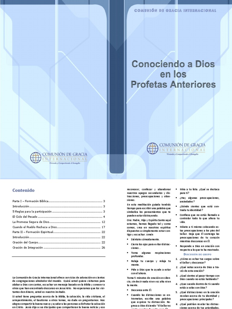 Taller Bíblico: Conociendo a Dios | PDF | Oración | Cristo (título)