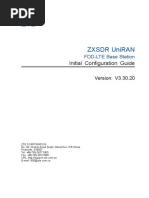 ZXSDR UniRAN FDD-LTE (V3.30.20.00) Initial Configuration Guide