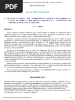 02.a Francisco Realty & Dev't Corp Vs CA - 125055 - October 30, 1998 - J. Mendoza - Second Division