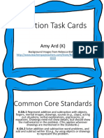 Addition Task Cards: Amy Ard (K)