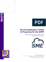 The Procrastinator's Guide to Preparing for the GDPR - SME