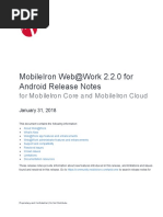 Web Work Android Release Notes