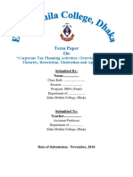 Corporate Tax Planning