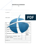 Form Penilaian Vendor Kso Jadi PDF