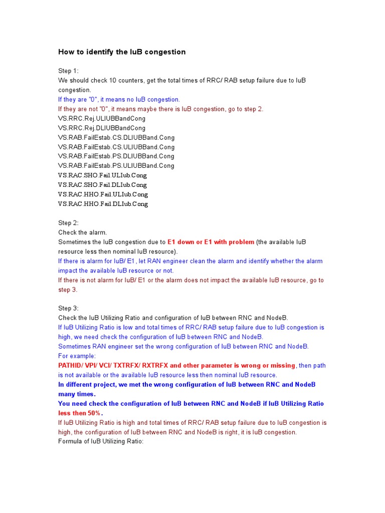 Identifying and Reducing IuB Congestion | PDF | Telecommunications ...