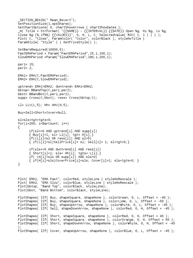 Mean Reversion Trading with Bands | PDF