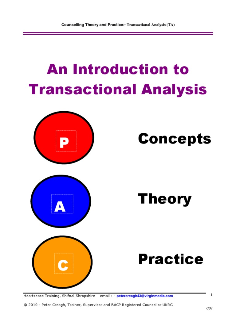 Introduction To Transactional Analysis | PDF | Psychology | Cognitive ...